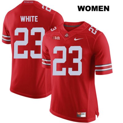 Women's NCAA Ohio State Buckeyes De'Shawn White #23 College Stitched Authentic Nike Red Football Jersey GK20A32HP